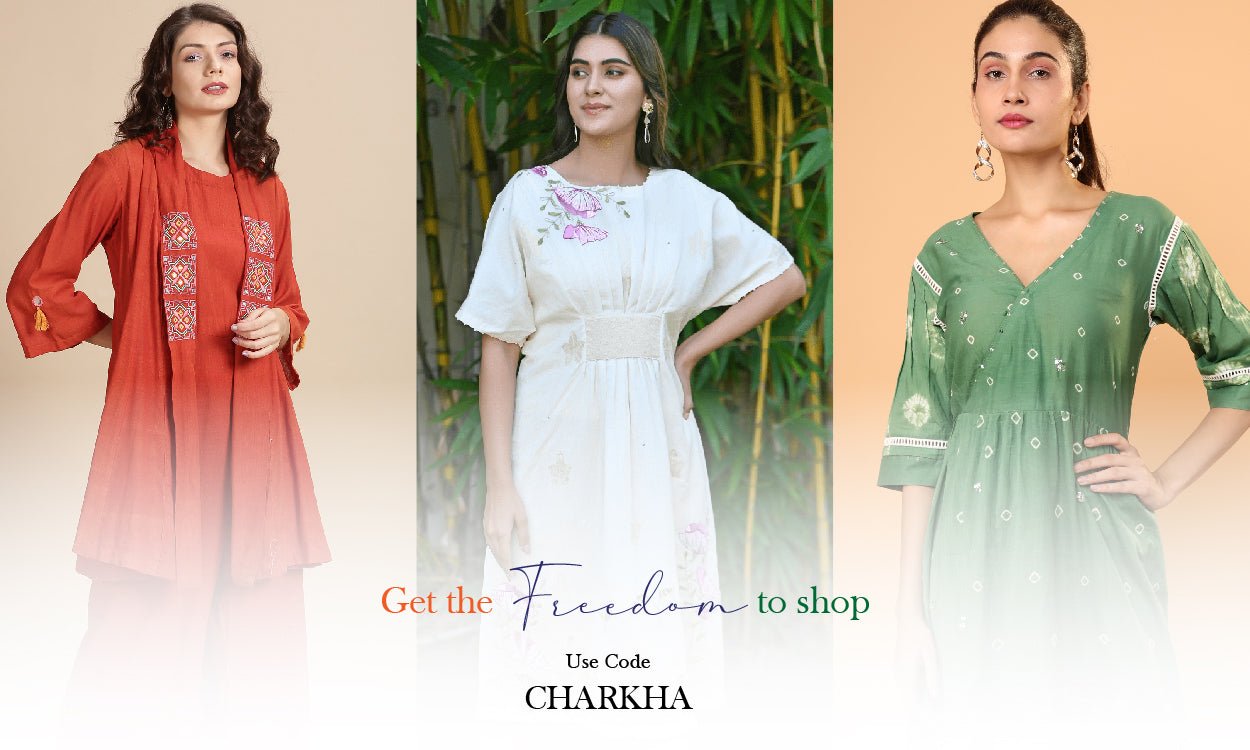 Independence Day 2023 - From Khadi Dresses to Men's Kurta, weave your –  Charkha Tales