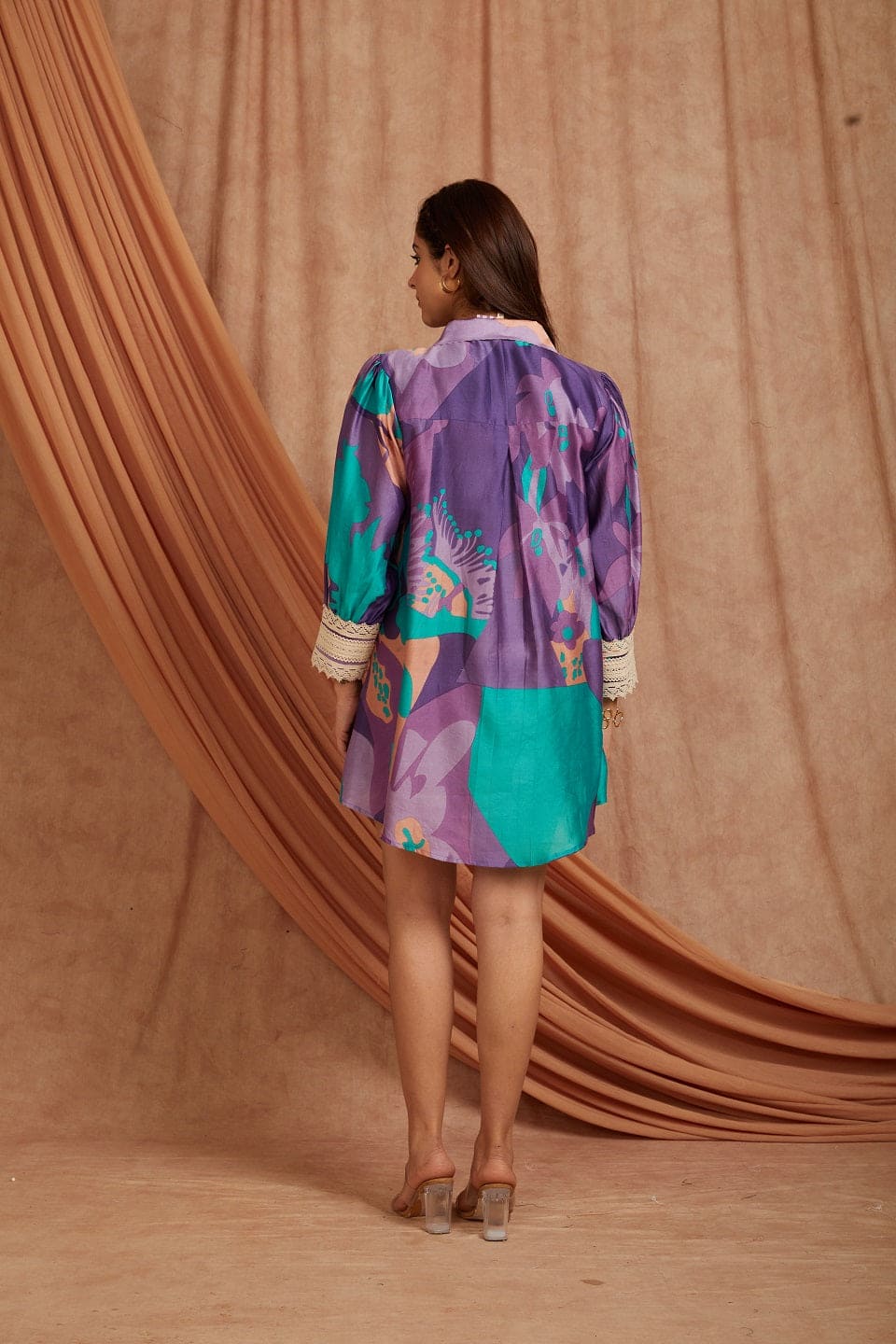 Levendor ,Teal Green & Purple Top