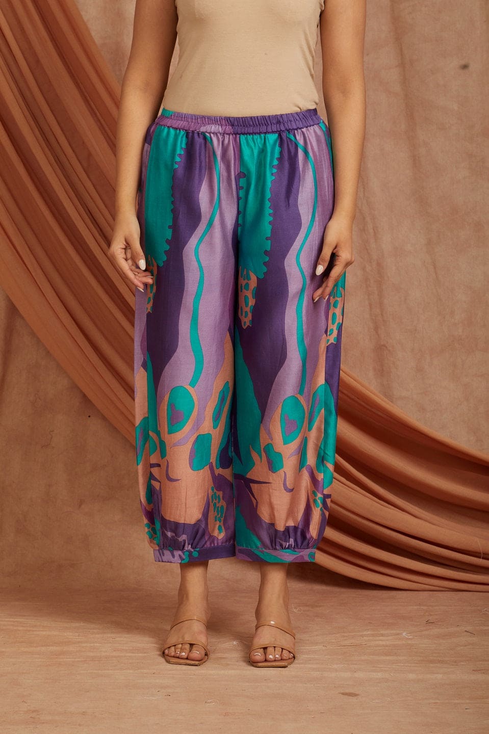 Levendor ,Teal Green & Purple Co-Ord Set