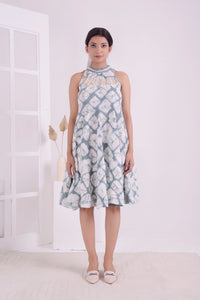 Tie-Dye Cotton Dress - Grey