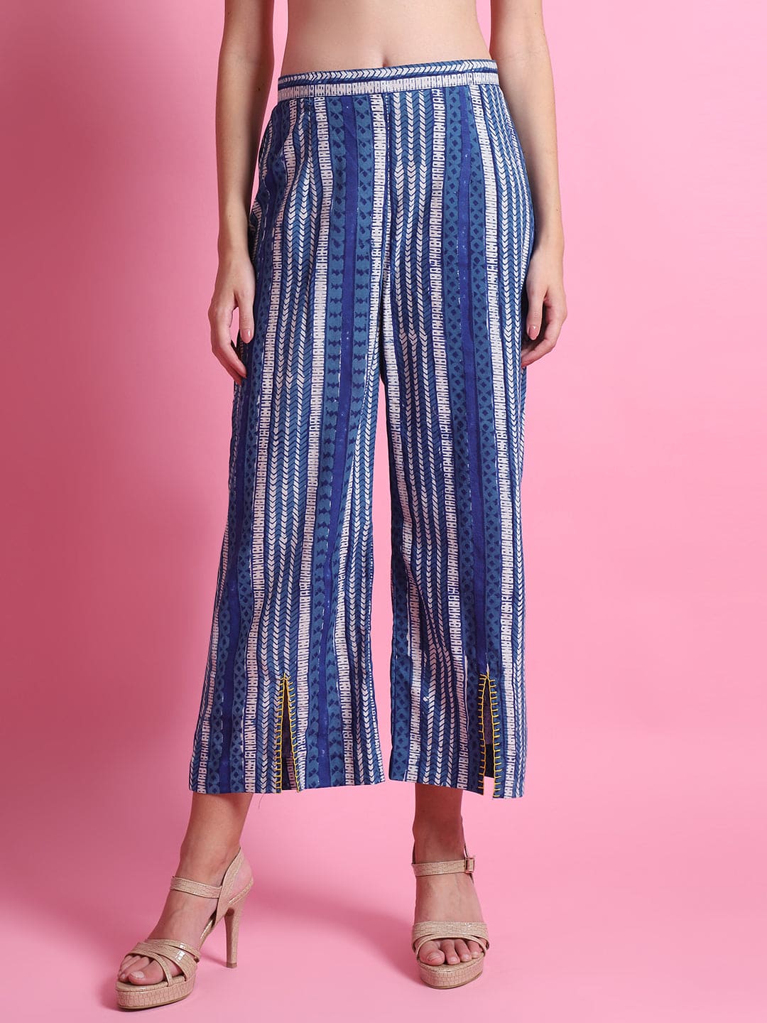 Indigo Patch Work Co-Ord Set - Blue