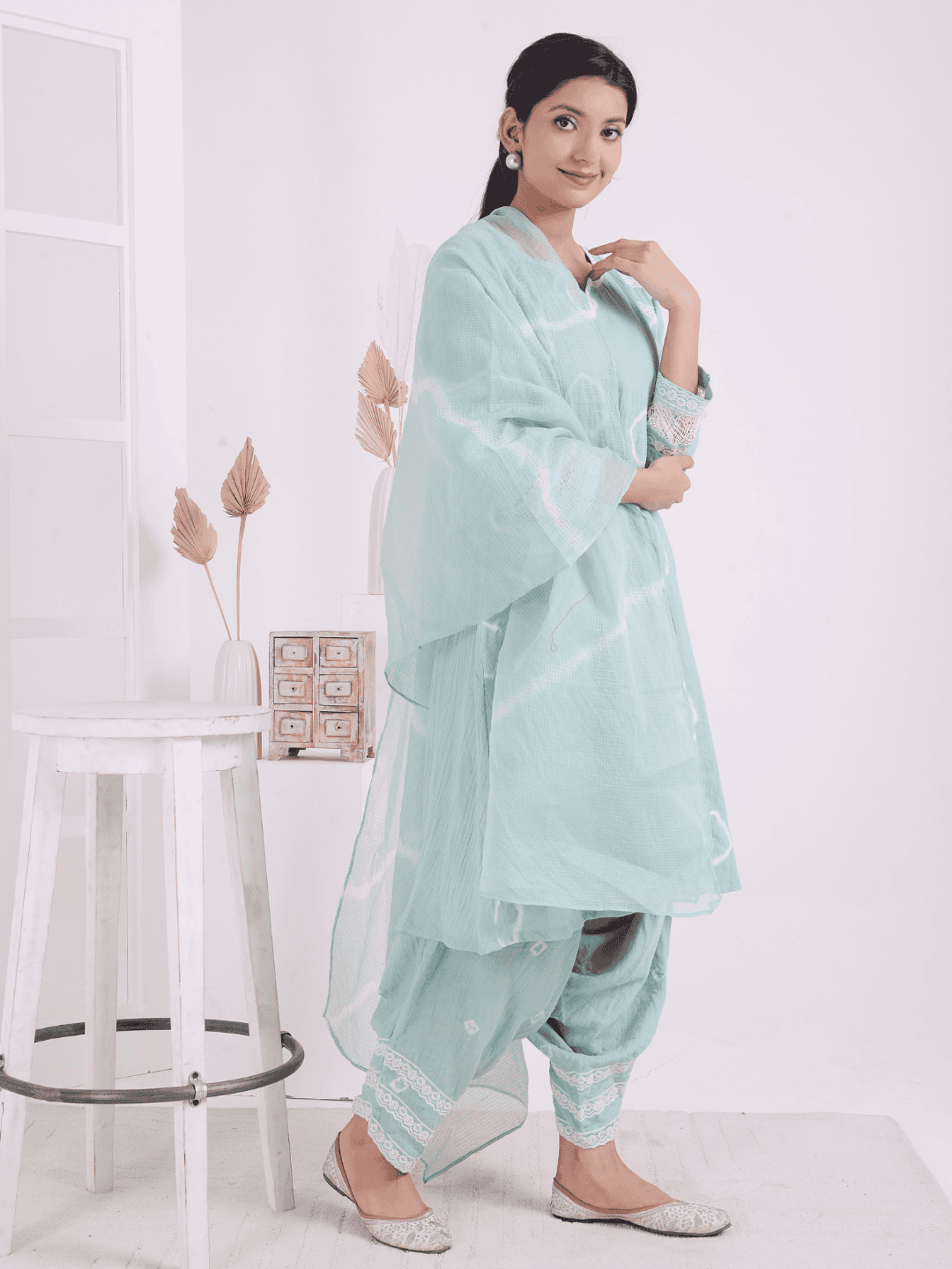 Tie And Dye Kurta Set For Women