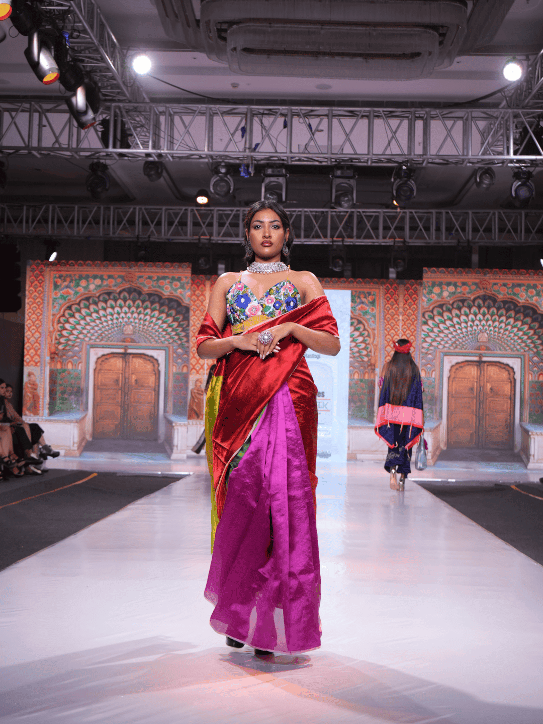 Chanderi Saree - Fuscia Pink