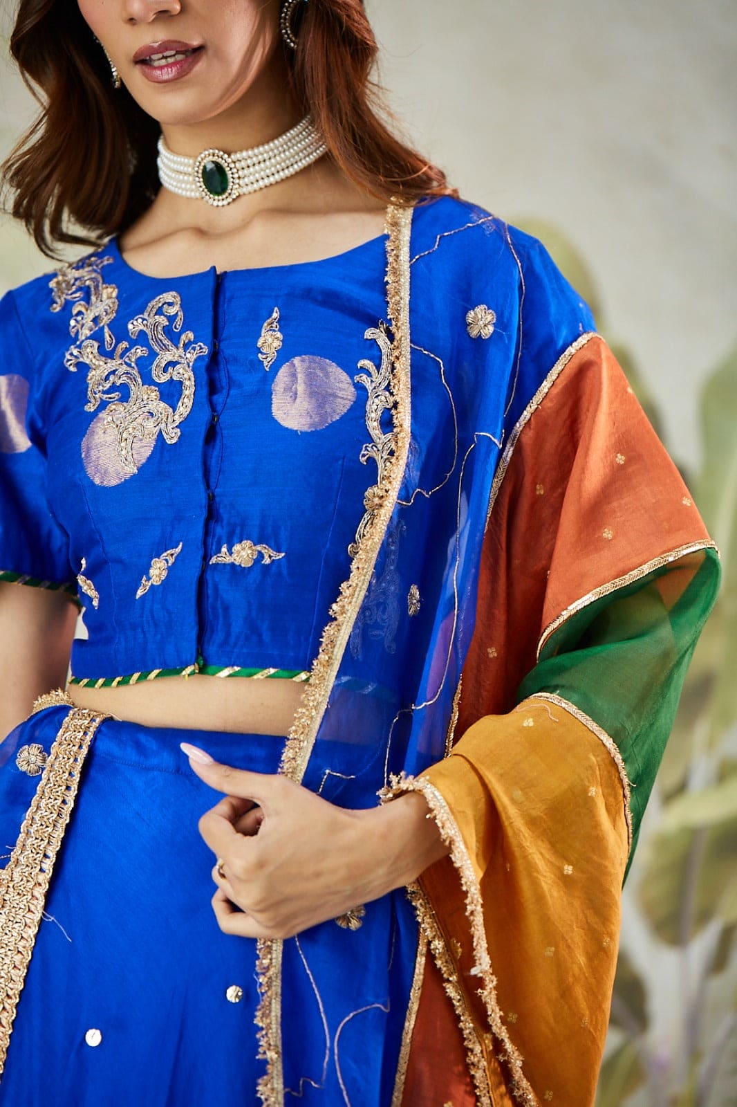 Zardozi Work Women Lehenga Set - Blue