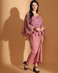Blush Pink Gond Artwork Top & Skirt - Charkha TalesBlush Pink Gond Artwork Top & Skirt