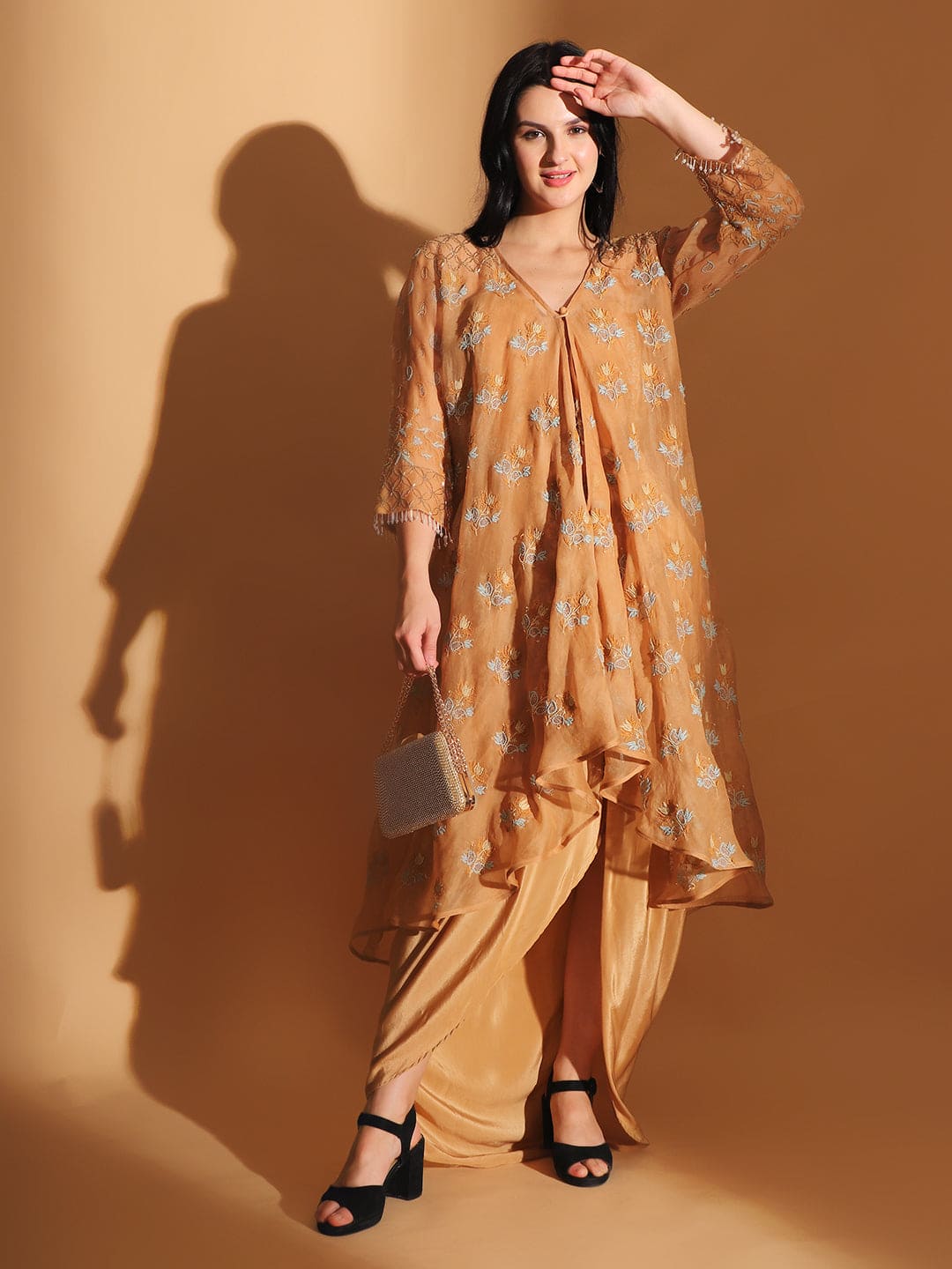 Chikankari Co-ord Set with Shrug