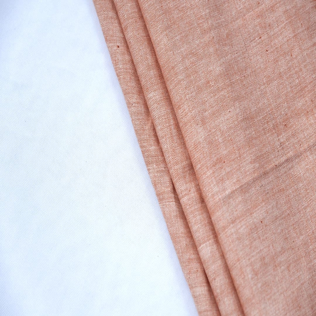 Beige Bengal Khadi Cotton Fabric - Charkha TalesBeige Bengal Khadi Cotton Fabric