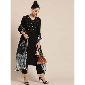 Joyous Khadi Kurta Set - Black