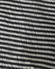 Black Silver Stripes Chanderi Fabric - Charkha TalesBlack Silver Stripes Chanderi Fabric