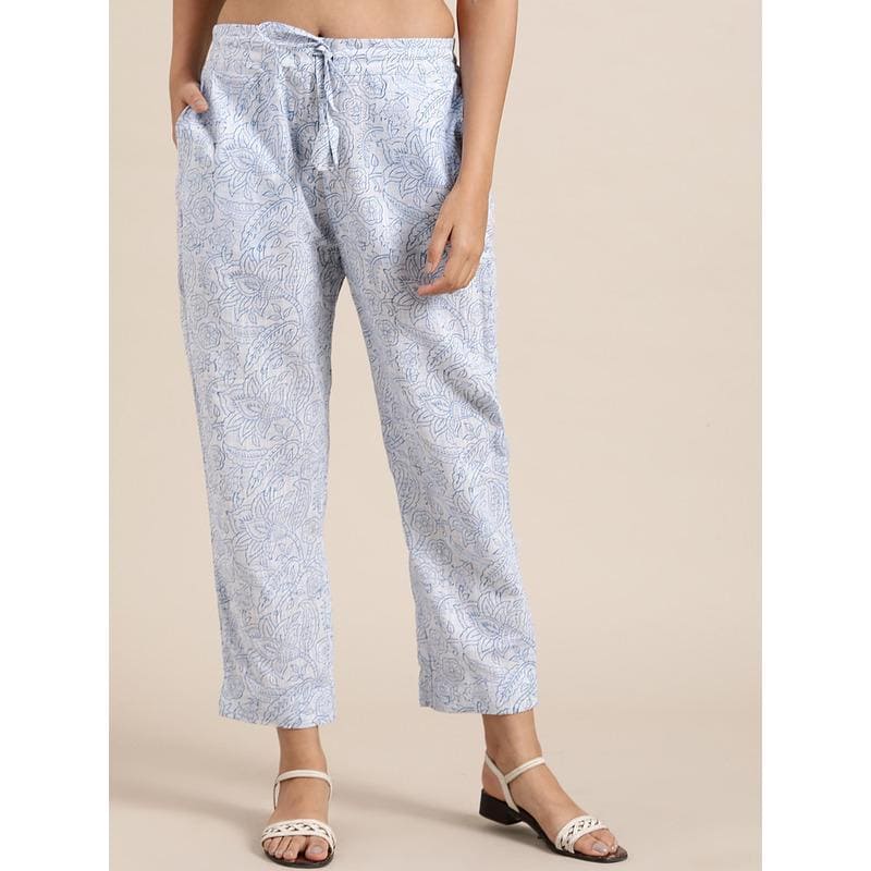 Blue Block Print Cotton Co-ord Set - Charkha TalesBlue Block Print Cotton Co-ord Set