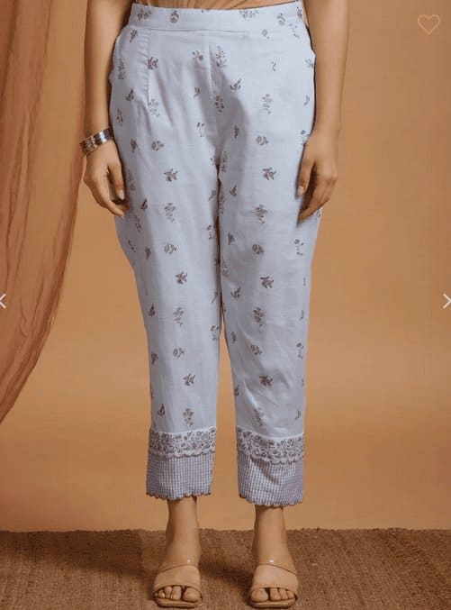 Blue Block Print Mulmul Co-Ord Set - Charkha TalesBlue Block Print Mulmul Co-Ord Set