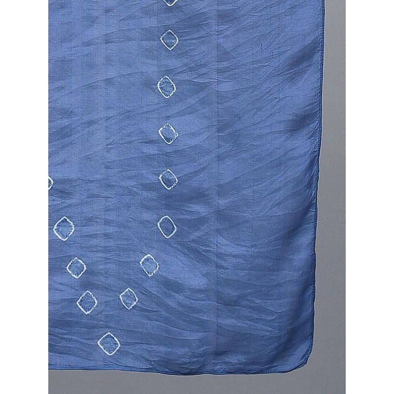 Blue Grey Silk Scarf - Charkha TalesBlue Grey Silk Scarf