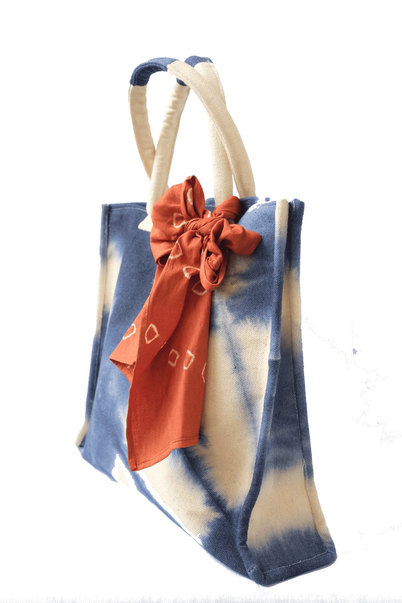 Blue Tie Dye Tote Bag - Charkha TalesBlue Tie Dye Tote Bag