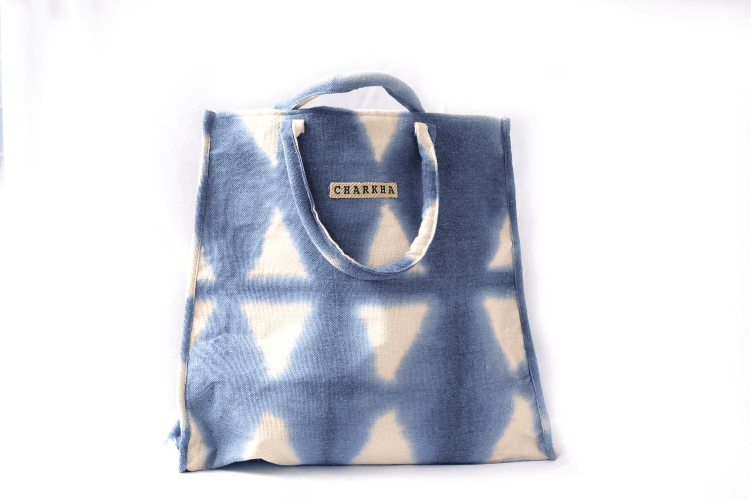 Blue Tie Dye Tote Bag - Charkha TalesBlue Tie Dye Tote Bag