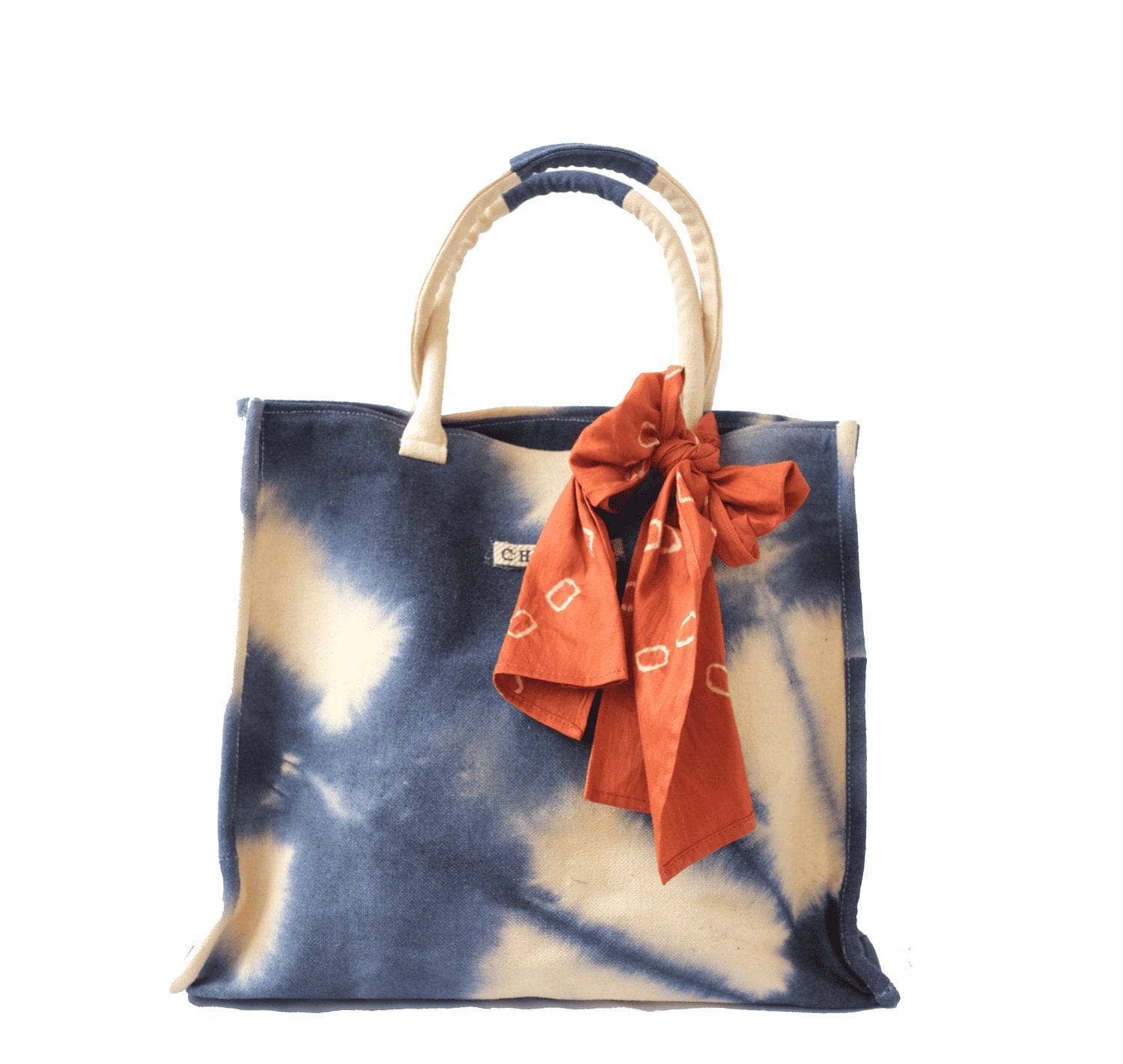 Blue Tie Dye Tote Bag - Charkha TalesBlue Tie Dye Tote Bag