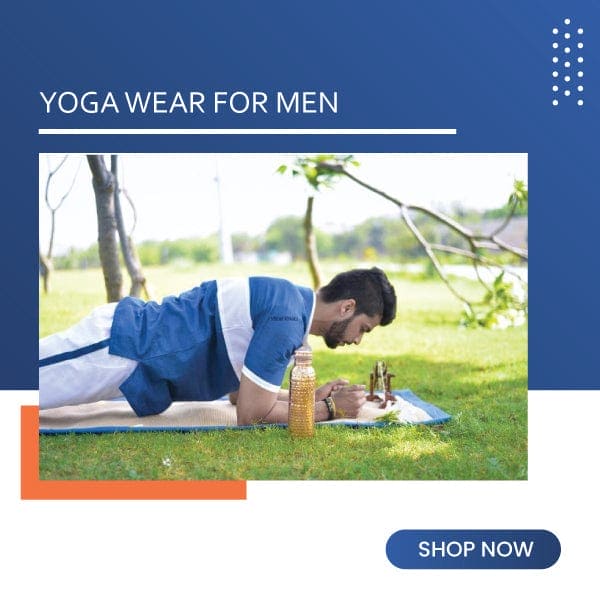 Blue-White Khadi Yoga Kurta Set - Charkha TalesBlue-White Khadi Yoga Kurta Set