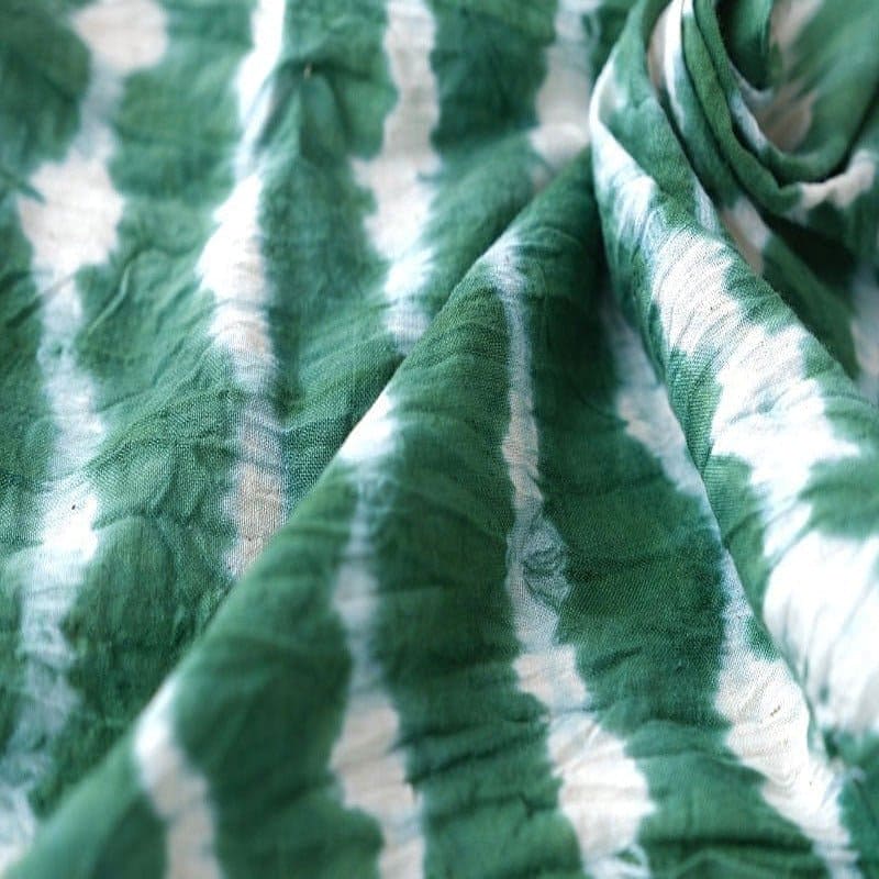 Bottle Green Hand Dyed Khadi Fabric - Charkha TalesBottle Green Hand Dyed Khadi Fabric