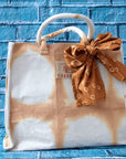 Brown Clamp Dye Bag - Charkha TalesBrown Clamp Dye Bag