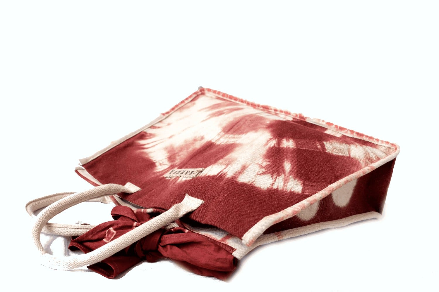 Brown Tie Dye Tote Bag - Charkha TalesBrown Tie Dye Tote Bag