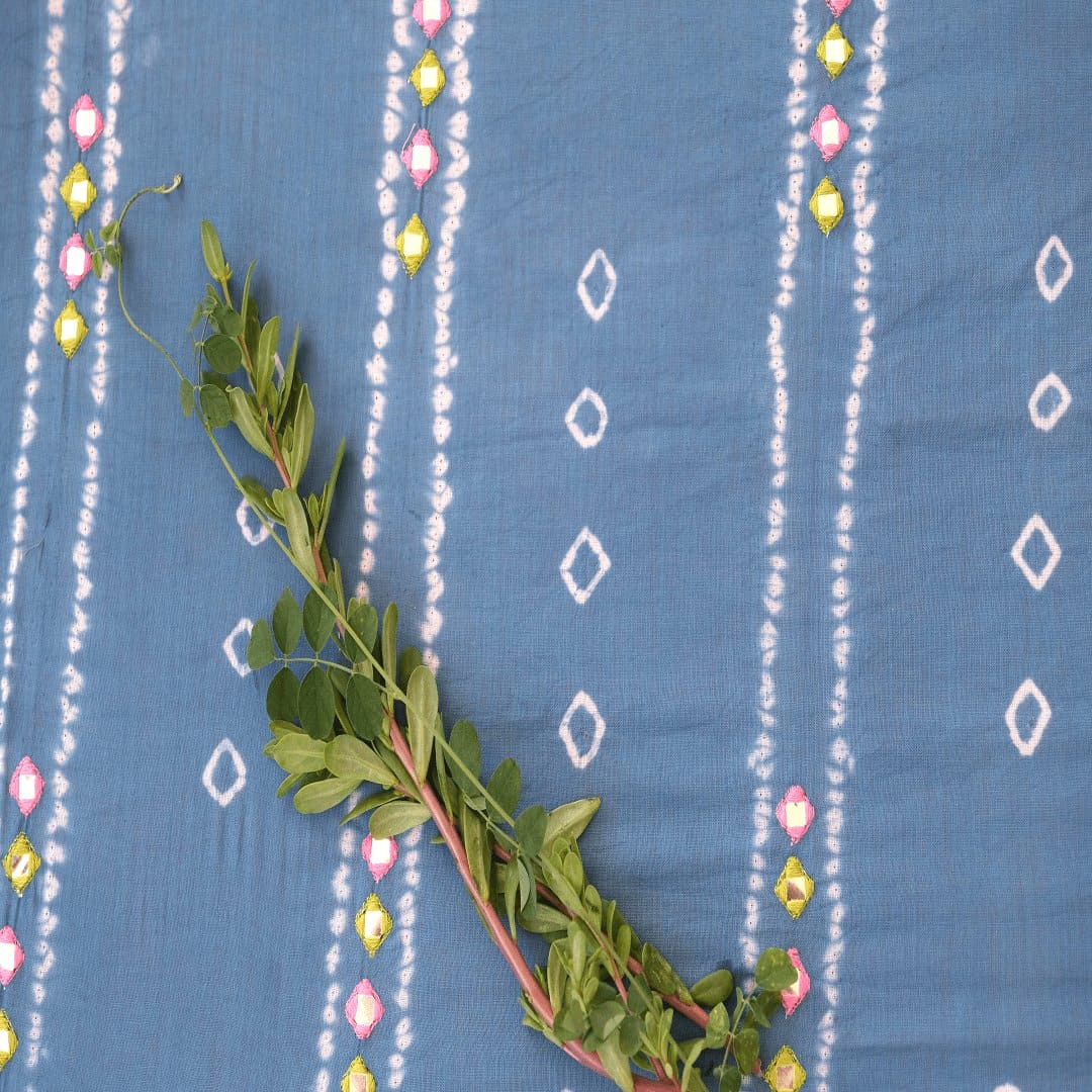 Cobalt Hand Tie-dye Fabric - Charkha TalesCobalt Hand Tie-dye Fabric