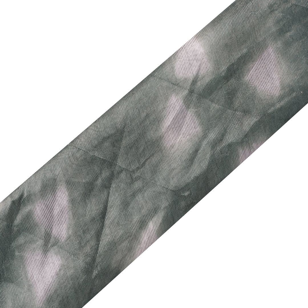 Dark Green Tie Dye Silk Chanderi Fabric - Charkha TalesDark Green Tie Dye Silk Chanderi Fabric