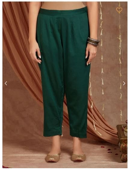 Emerald Green Chanderi Silk Shimmer Kurta Set - Charkha TalesEmerald Green Chanderi Silk Shimmer Kurta Set