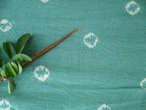 Hand Dyed Khadi Fabric - Green