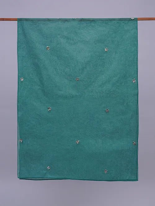 Green Mukaish Kota Dupatta - Charkha TalesGreen Mukaish Kota Dupatta