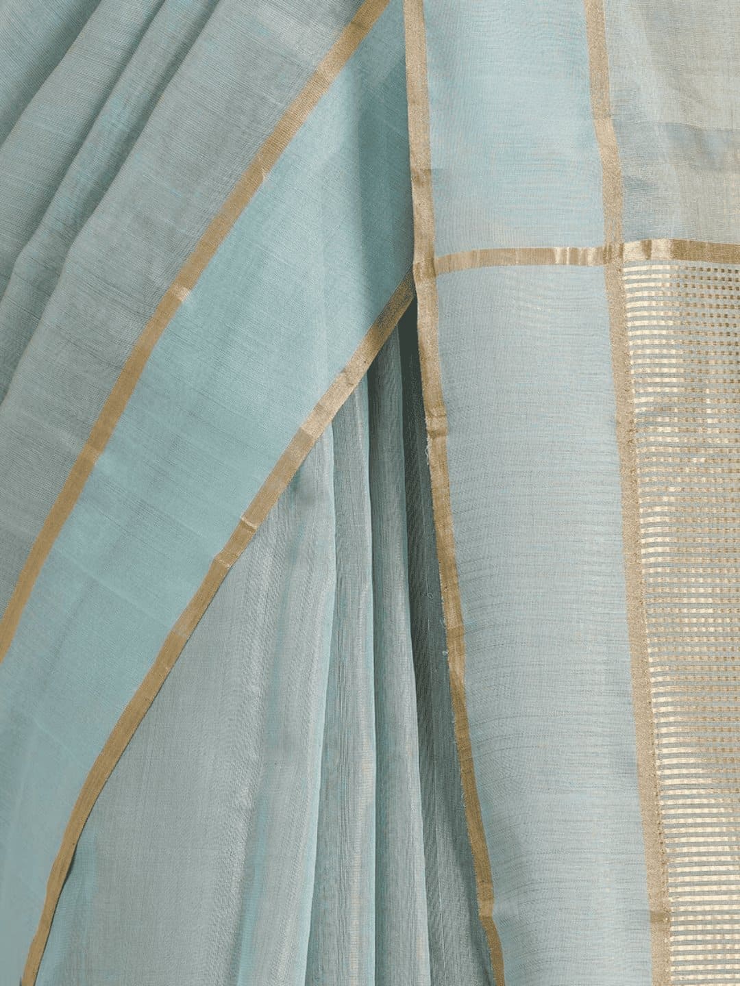 Green Silk Chanderi Saree - Charkha TalesGreen Silk Chanderi Saree