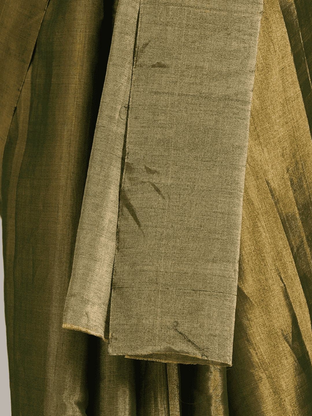 Green Tissue Chanderi Saree - Charkha TalesGreen Tissue Chanderi Saree