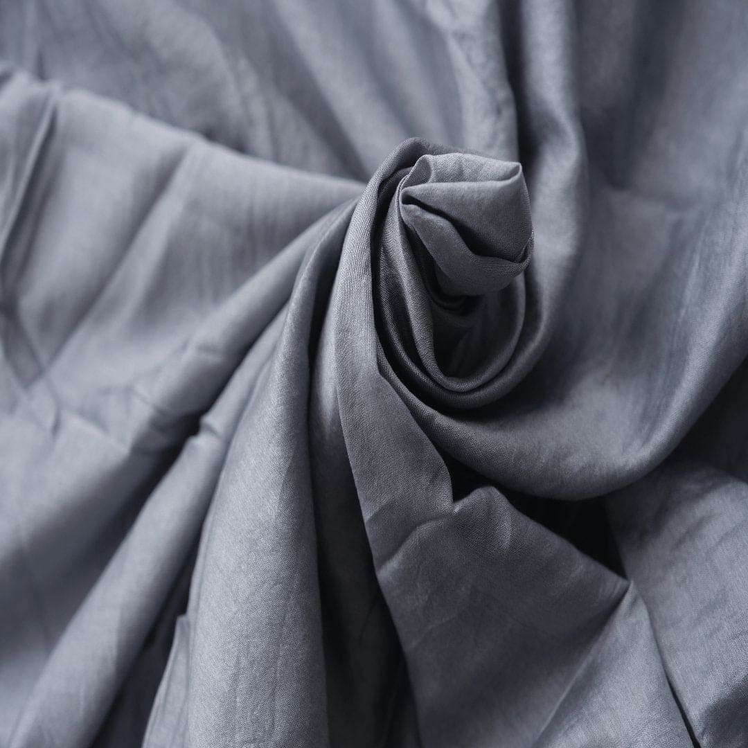 Grey Cotton Silk Fabric - Charkha TalesGrey Cotton Silk Fabric