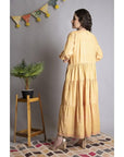 Mustard Yellow Women Chikankari Dress - Charkha TalesMustard Yellow Women Chikankari Dress