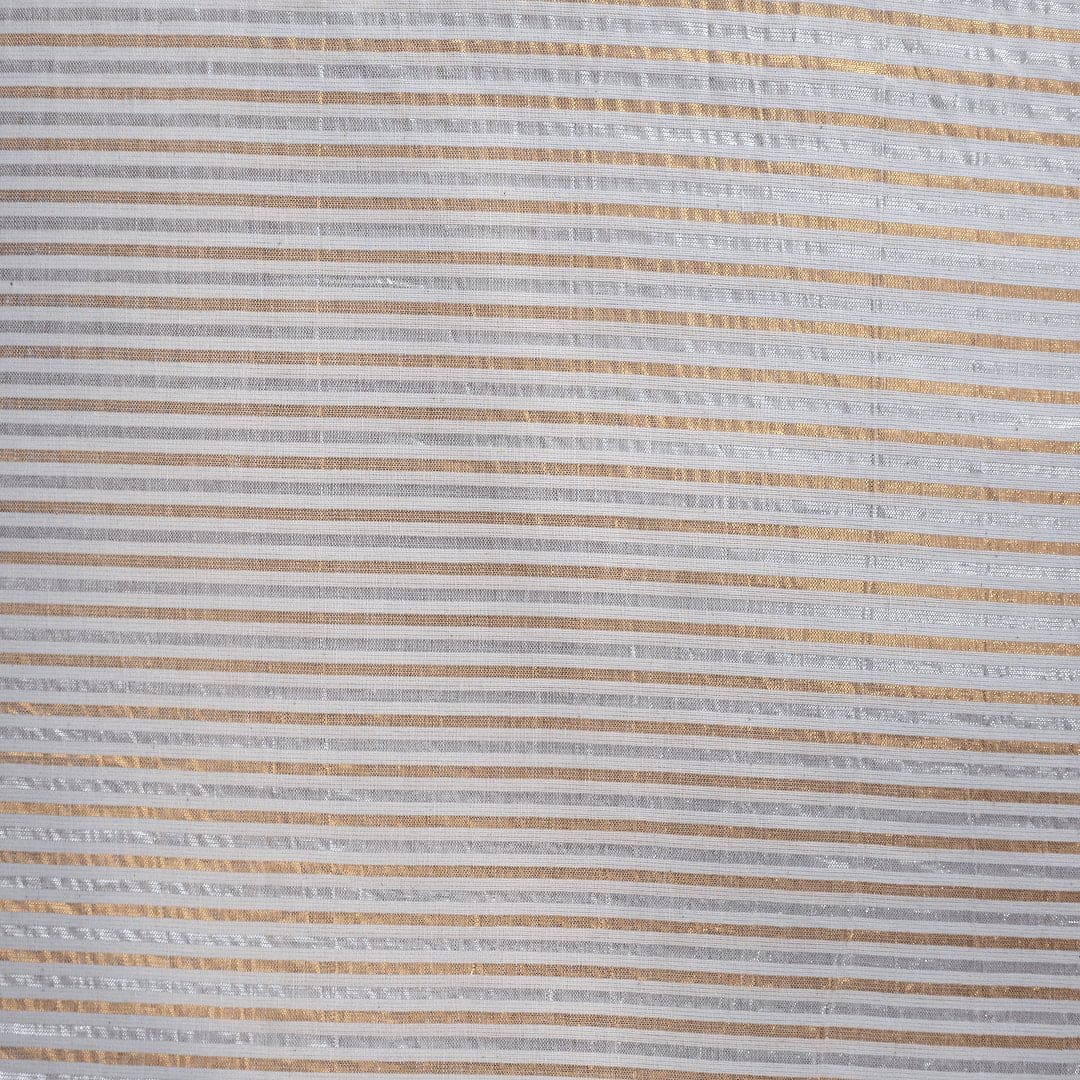Off-White Lurix Cotton Fabric - Charkha TalesOff-White Lurix Cotton Fabric