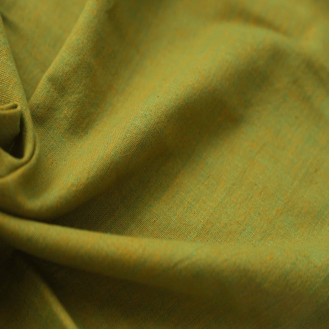 Olive Green Khadi Fabric - Charkha TalesOlive Green Khadi Fabric