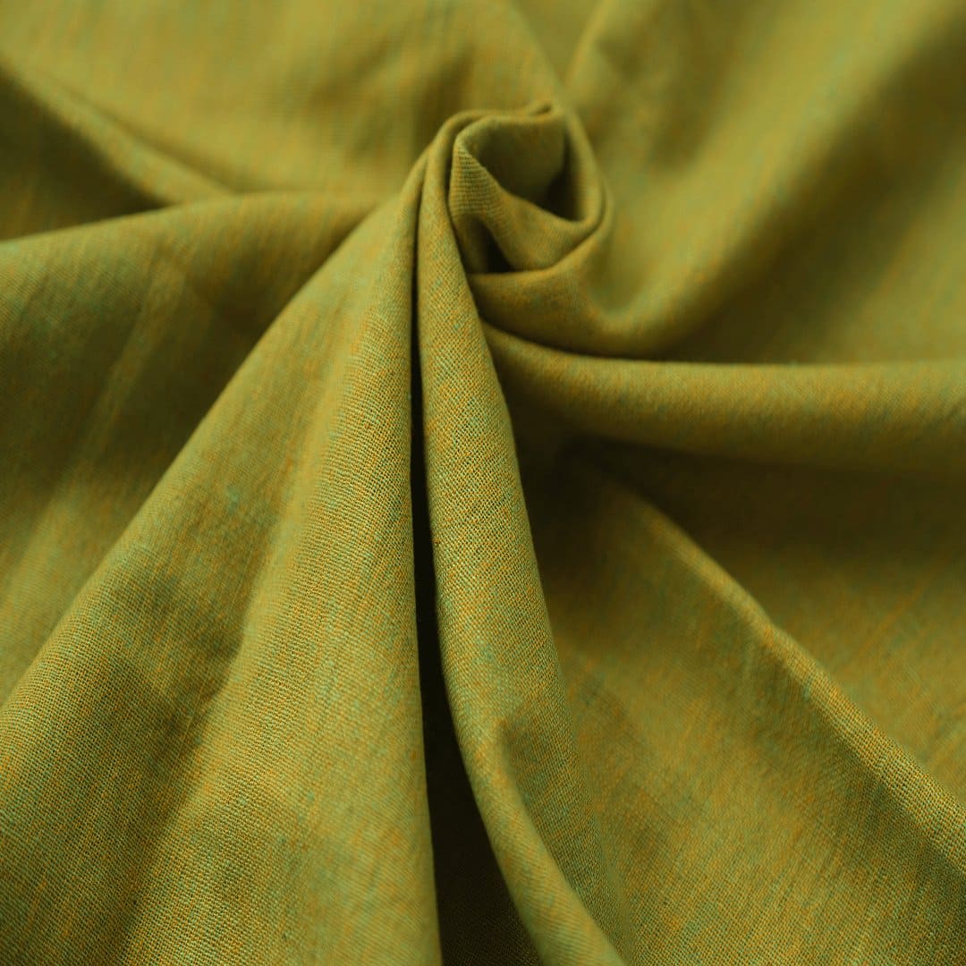 Olive Green Khadi Fabric - Charkha TalesOlive Green Khadi Fabric