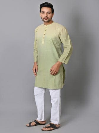 Olive Green Tie Dye Long Kurta Set - Charkha TalesOlive Green Tie Dye Long Kurta Set