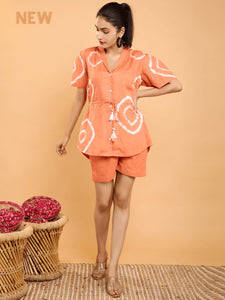 Coral Women Co-Ord Set - Orange