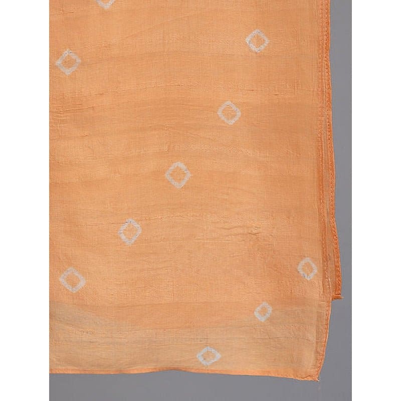 Orange Hand Dyed Silk Scarf - Charkha TalesOrange Hand Dyed Silk Scarf