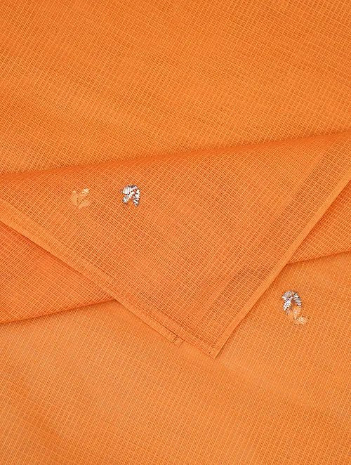 Orange Mukaish Kota Dupatta - Charkha TalesOrange Mukaish Kota Dupatta