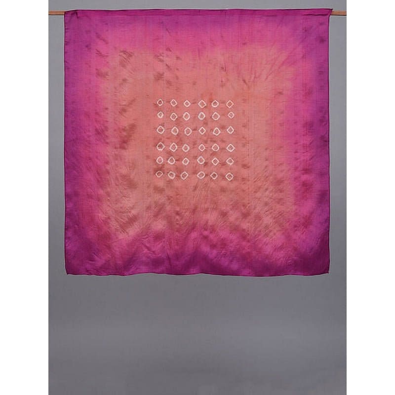 Peach Tie & Dye Silk Scarf - Charkha TalesPeach Tie & Dye Silk Scarf