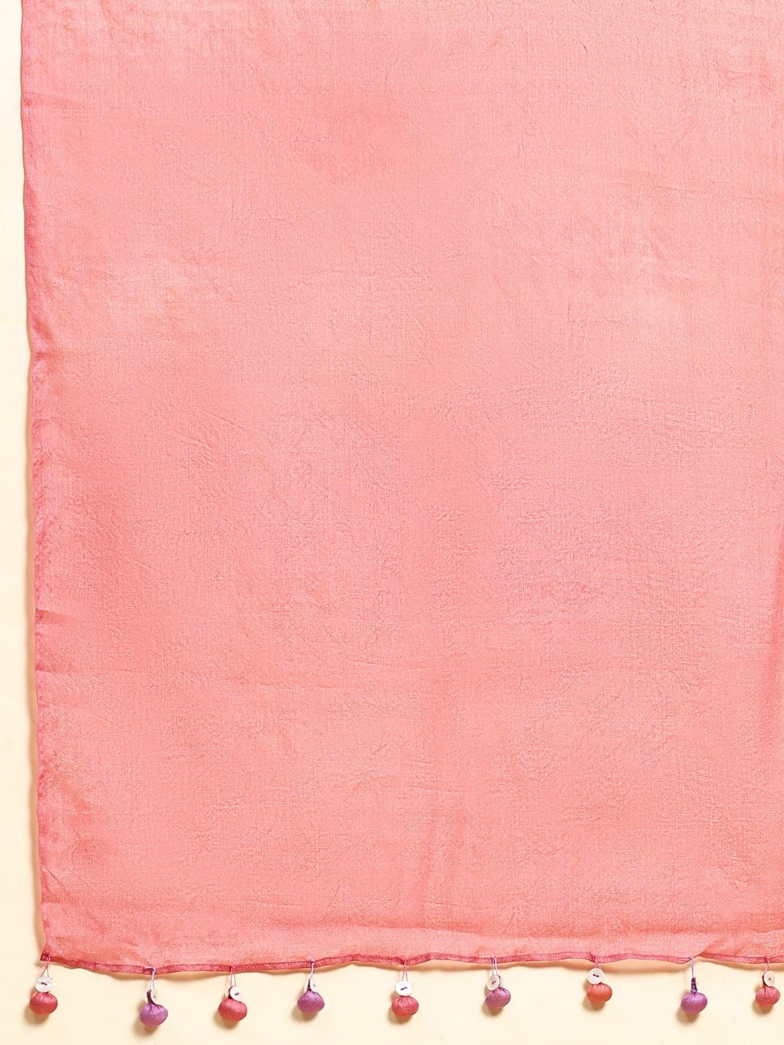 Pink & Magenta Tussar Silk Saree - Charkha TalesPink & Magenta Tussar Silk Saree