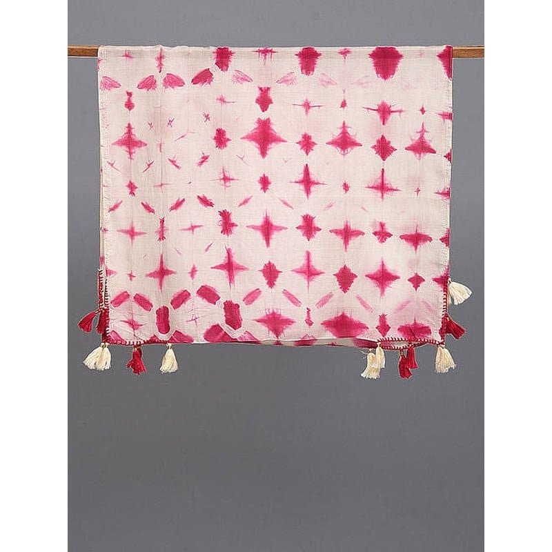 Pink Tie Dye Silk Scarf - Charkha TalesPink Tie Dye Silk Scarf