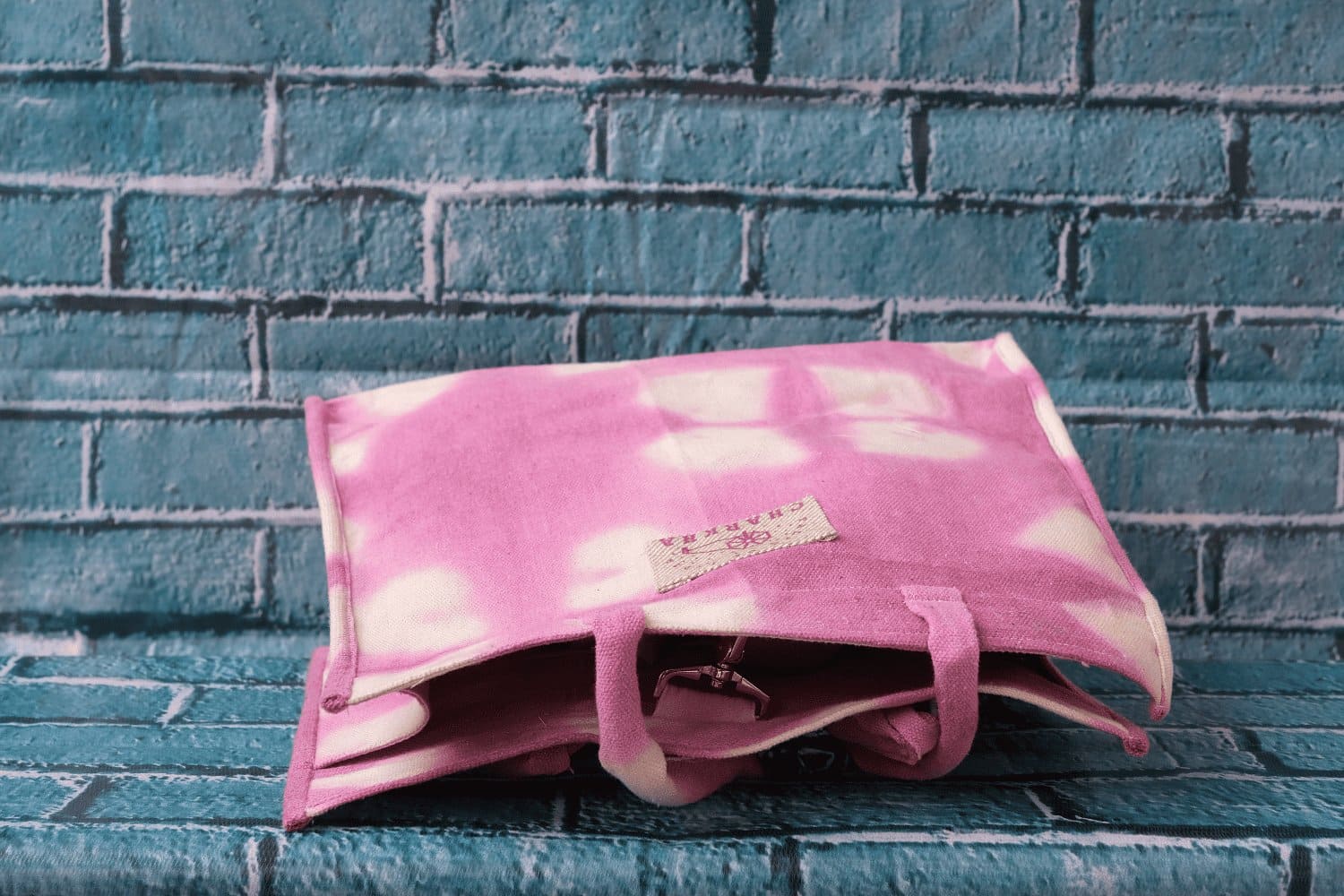 Pink Tie Dye Tote Bag - Charkha TalesPink Tie Dye Tote Bag