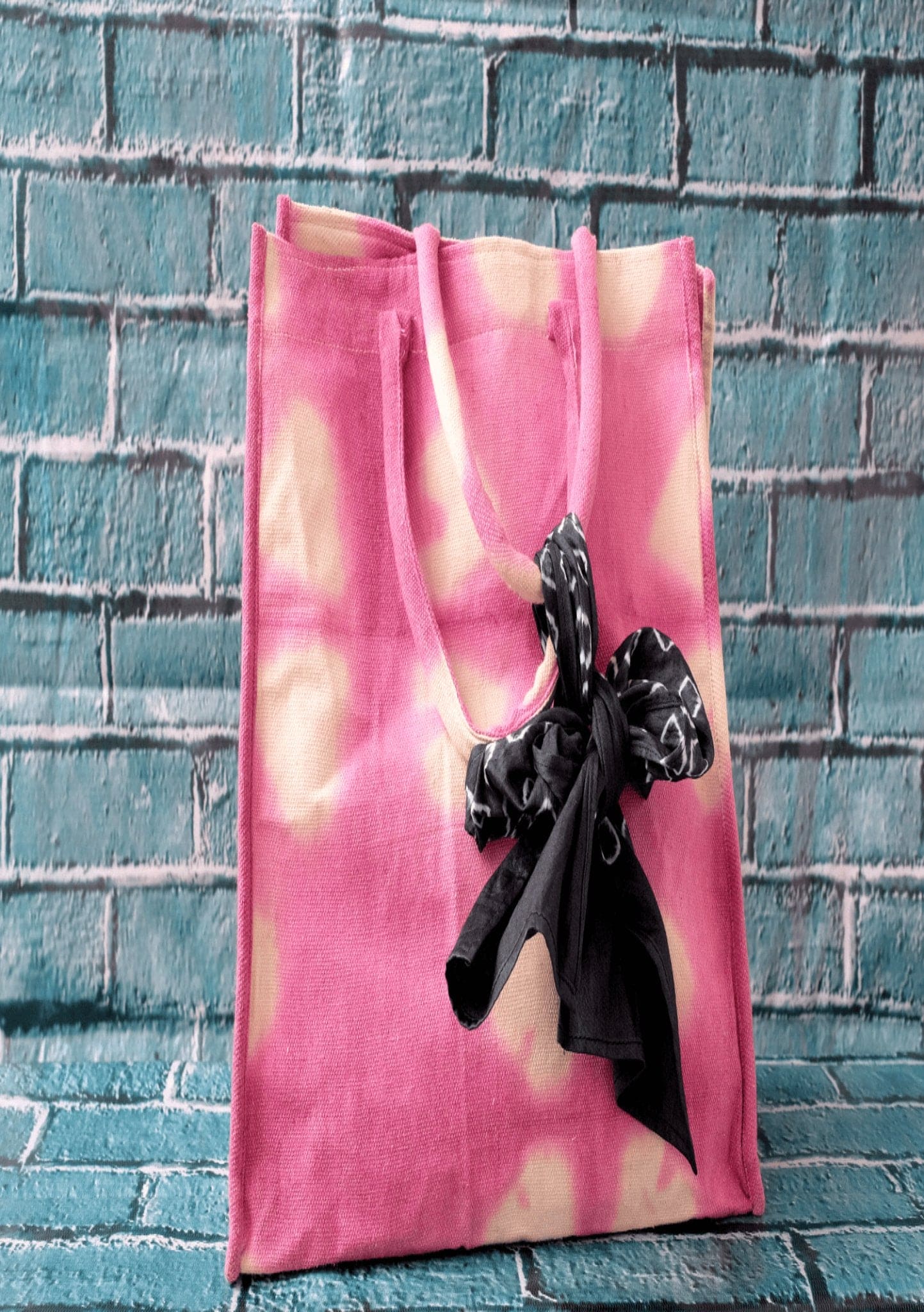 Pink Tie Dye Tote Bag - Charkha TalesPink Tie Dye Tote Bag