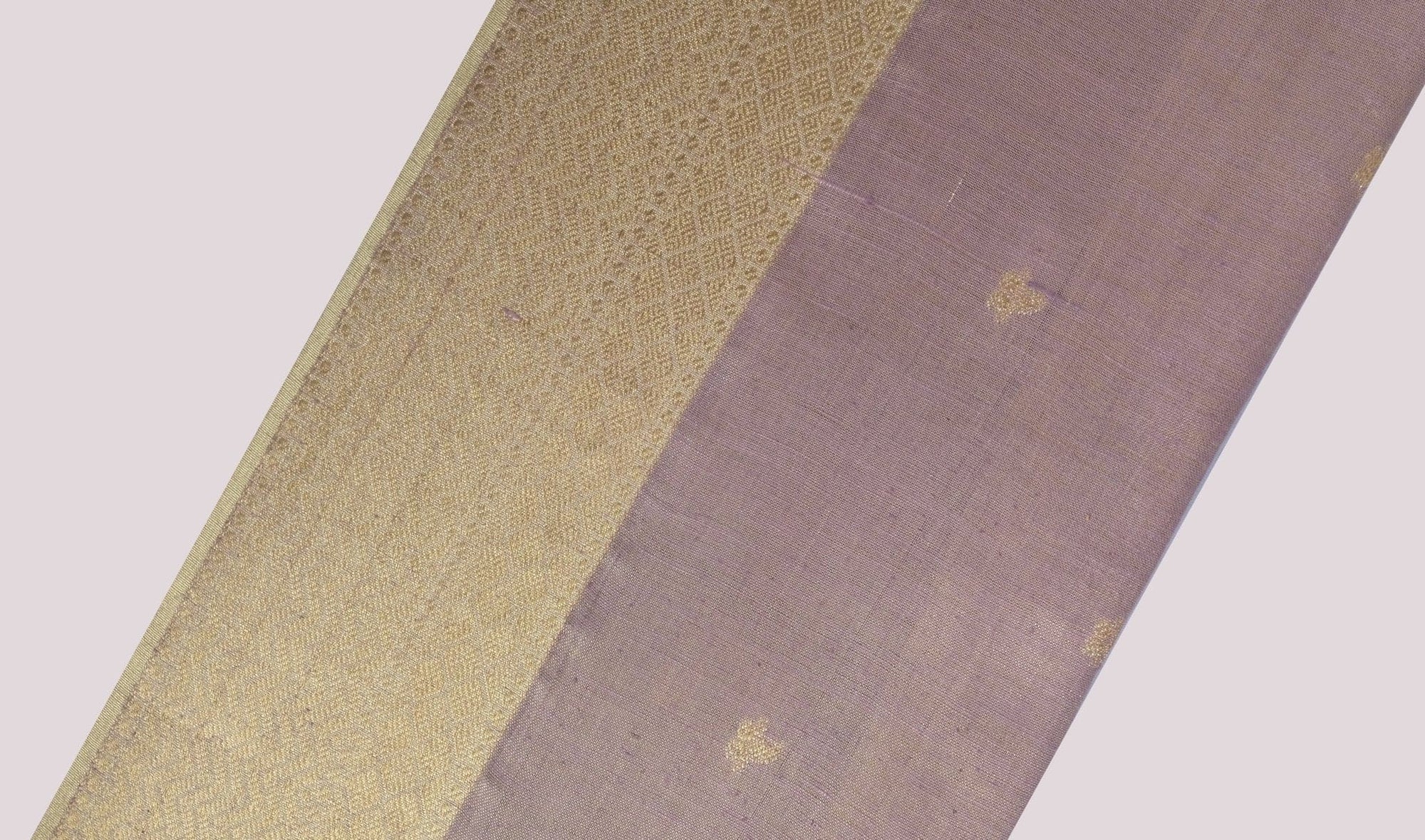 Purple Banarsi Butte Silk Fabric - Charkha TalesPurple Banarsi Butte Silk Fabric