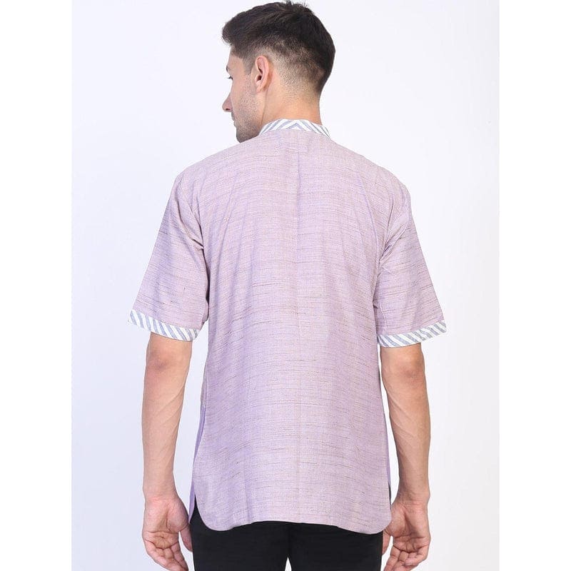 Purple Classic Men Cotton Kurta - Charkha TalesPurple Classic Men Cotton Kurta