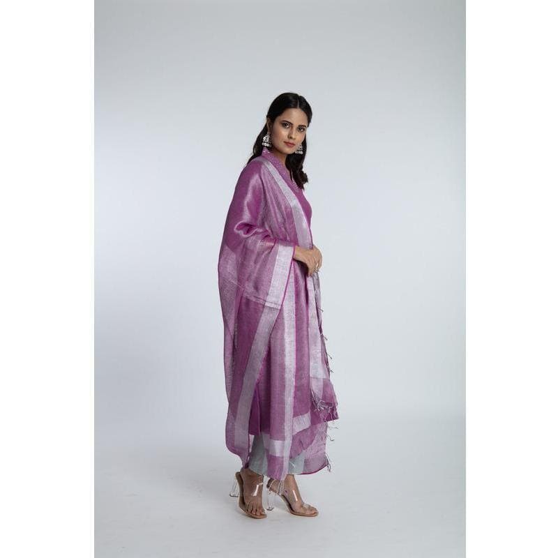 Purple Gotta Work Kurta Set - Charkha TalesPurple Gotta Work Kurta Set