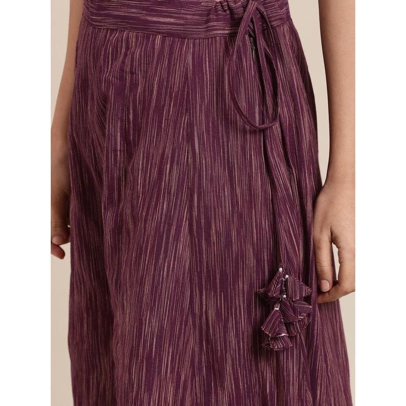 Purple Pearl Work Women Kurta Set - Charkha TalesPurple Pearl Work Women Kurta Set