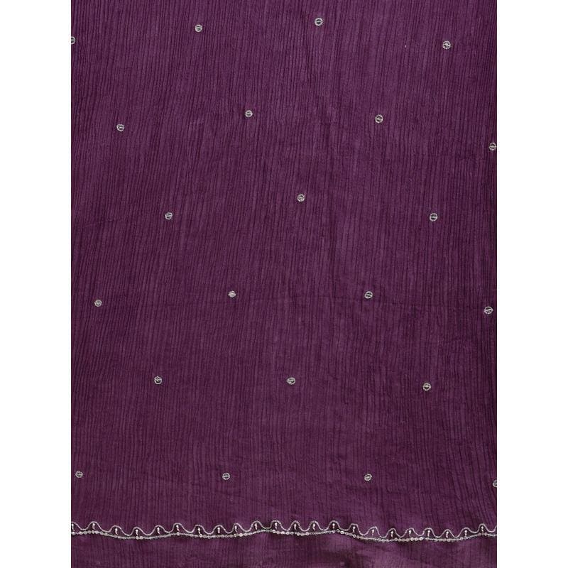 Purple Pearl Work Women Kurta Set - Charkha TalesPurple Pearl Work Women Kurta Set