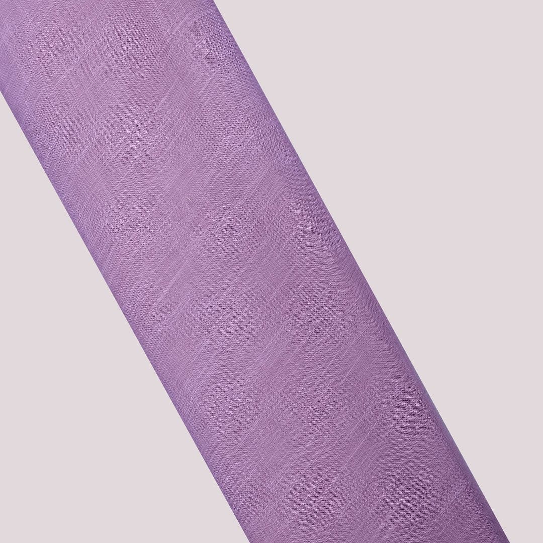 Purple Pure Slub Cotton Fabric - Charkha TalesPurple Pure Slub Cotton Fabric